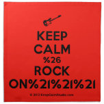 [Electric guitar] keep calm %26 rock on%21%21%21  Napkins