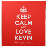 [Crown] keep calm and love kevin  Napkins
