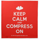 [Two hearts] keep calm and compress on  Napkins