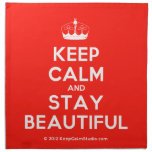 [Knitting crown] keep calm and stay beautiful  Napkins