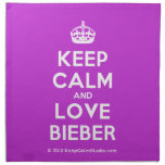 [Crown] keep calm and love bieber  Napkins