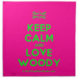 [UK Flag] keep calm and love woody  Napkins