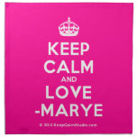 [Crown] keep calm and love -marye  Napkins