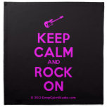 [Electric guitar] keep calm and rock on  Napkins