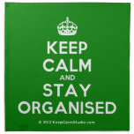 [Crown] keep calm and stay organised  Napkins