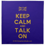 [UK Flag] keep calm and talk on  Napkins