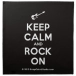 [Electric guitar] keep calm and rock on  Napkins