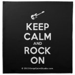 [Electric guitar] keep calm and rock on  Napkins
