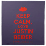 [Two hearts] keep calm, love justin beiber  Napkins