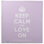 [Crown] keep calm and love on  Napkins