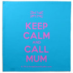 [UK Flag] keep calm and call mum  Napkins