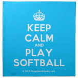 [Crown] keep calm and play softball  Napkins