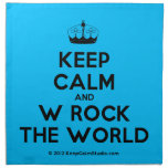 [Knitting crown] keep calm and w rock the world  Napkins