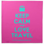 [Campervan] keep calm and love travel  Napkins