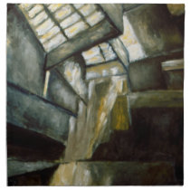 Napkins - Oil Painting "Museum Interior"