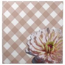 Napkins (Set of 4) - Palest Pink Zinnia Lattice
