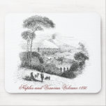 Naples and Vesuvius Volcano 1850 Mousepad