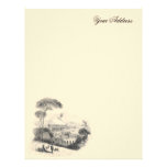 Naples Landscape Vesuvius 1850 Letterhead
