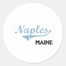 Naples Maine City Classic Round Sticker