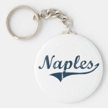 Naples New York Classic Design Keychains