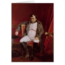 Napoleon  after his Abdication Greeting Card