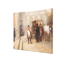 Napoleon after Waterloo (oil on canvas) Canvas Prints