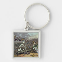 Napoleon and skeleton, 18th key chain