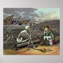 Napoleon and skeleton, 18th poster