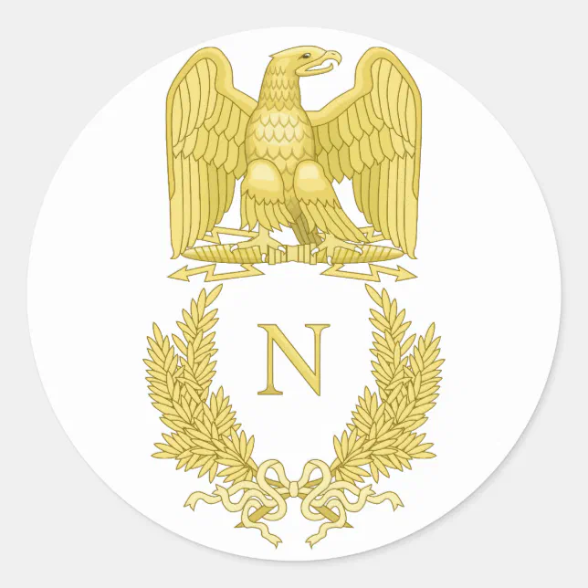 Napoleon Bonaparte Emblem Classic Round Sticker Zazzle