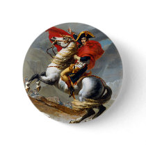 Napoleon Bonaparte Painting by Jacques-Louis David Pinback Buttons