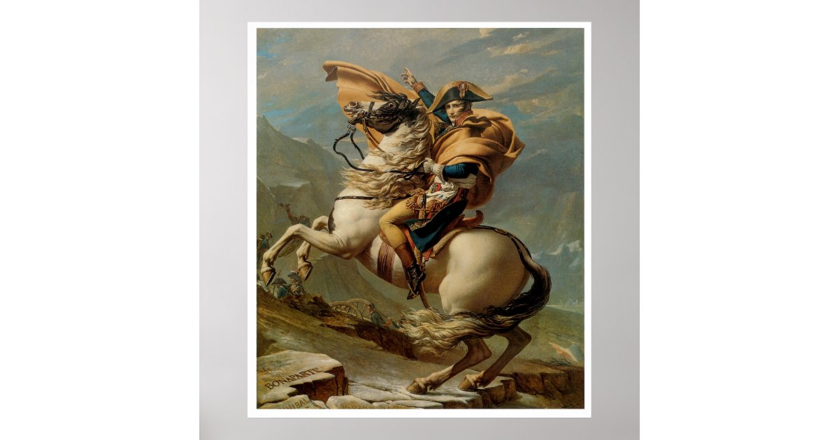 Napoleon Crossing the Alps 1800 Art Print Poster | Zazzle