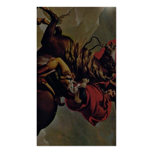 Napoleon Crossing The Alps,  By David Jacques-Loui Business Card (back side)