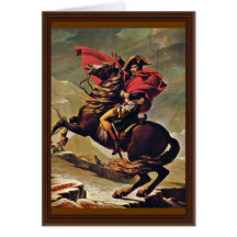 Napoleon Crossing The Alps,  By David Jacques-Loui Greeting Card