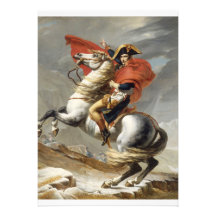 Napoleon Crossing the Alps - Jacques-Louis David Announcements