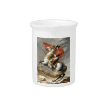 Napoleon Crossing the Alps - Jacques-Louis David Drink Pitchers