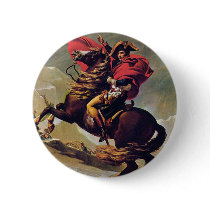 Napoleon Crossing the Saint Bernard Pinback Buttons
