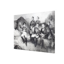 Napoleon I Dictating Memoirs to Emmanuel Las Gallery Wrap Canvas