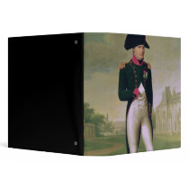Napoleon I  in Front of the Chateau de Malmaison 3 Ring Binder
