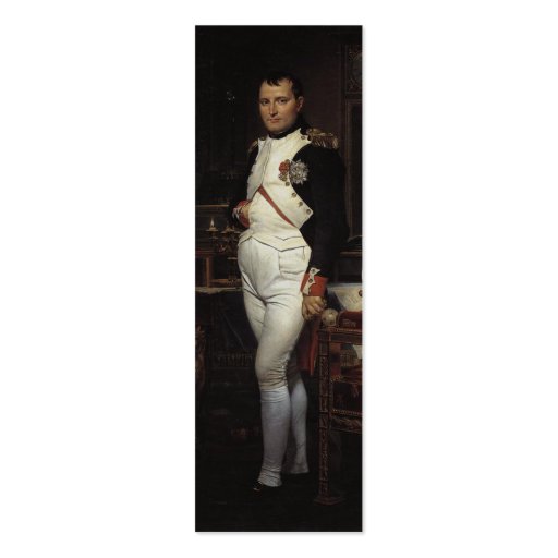 Napoleon in his Study by Jacques Louis David Business Card Templates (back side)