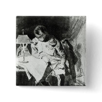 Napoleon studying his maps by lamplight, c.1800 pin