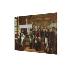 Napoleon visiting the Infirmary of Invalides Canvas Prints