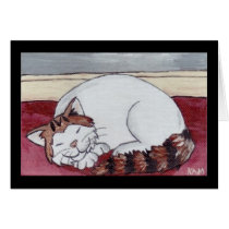 Napping Calico Cat cards