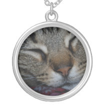 Napping Tabby Necklace