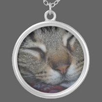 Napping Tabby Necklace necklaces