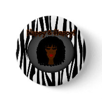 Nappy & Happy! With Beautiful Black Woman Pins