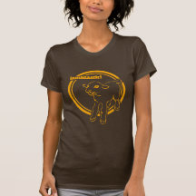 Naranja de Lambtastic en Brown T Camisetas