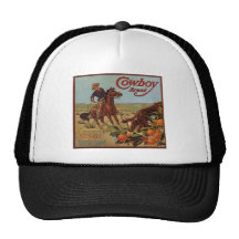 naranja del vaquero gorros  