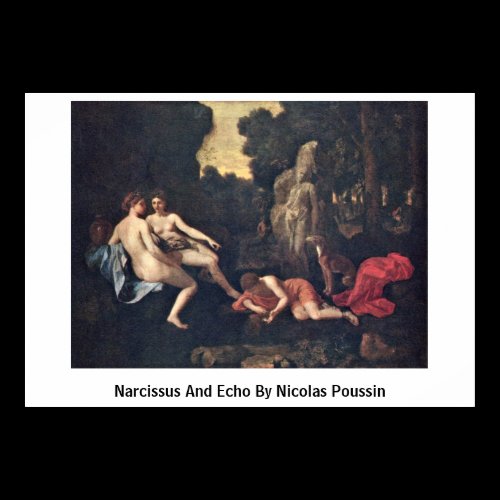 Narcissus And Echo By Nicolas Poussin Posters