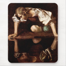 Narcissus, Caravaggio Mousepads