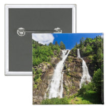 Nardis waterfall - Italy Pinback Buttons